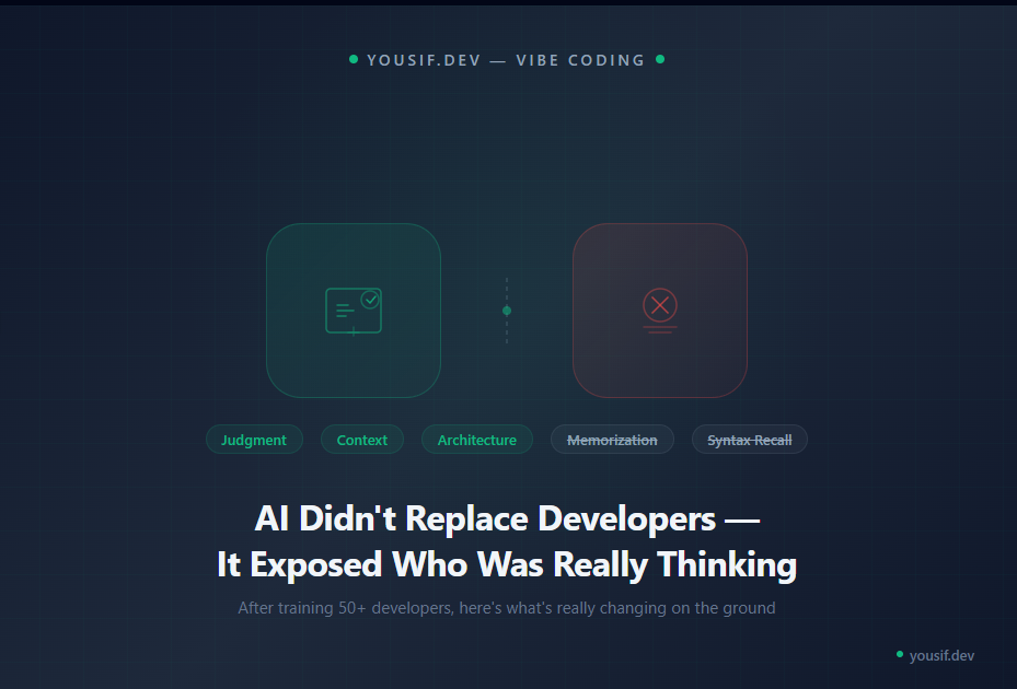 AI Didn't Replace Developers — It Exposed Who Was Really Thinking ...